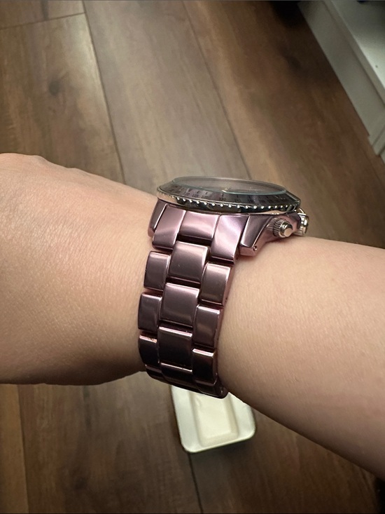 Fossil Metallic Pink Chronograph Bracelet Watch